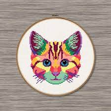 See more » sort by designer: Colorful Cat Face Pdf Cross Stitch Pattern Etsy Cross Stitch Patterns Animal Cross Stitch Patterns Cross Stitch