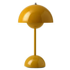 The lampshade has a 30cm diameter. Tradition Flowerpot Vp9 Portable Table Lamp Mustard Finnish Design Shop