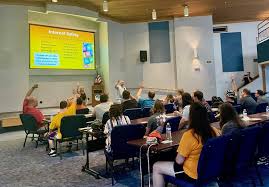 Individuals learn about healthy relationships at Safety Night