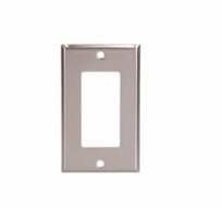 Eaton Wiring 1-Gang Decora Wall Plate, Mid-Size, Stainless Steel