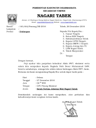 Untuk contoh tersebut ialah sebagai berikut. Contoh Surat Undangan Untuk Kepala Desa Lakaran
