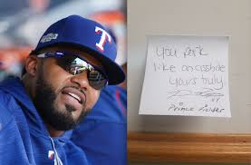 Prince Fielder Tells Someone they "Park Like an Asshole" and Autographs Note