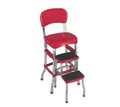 Cosco Red Retro Counter Chair Step Stool Qvc Com Retro Chair Step Stool Counter Chairs