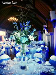 Gorgeous Blue Wedding Table Centerpieces By Floralisa Com Serving The San Fra Blue Wedding Decorations Royal Blue Wedding Decorations Blue Wedding Centerpieces