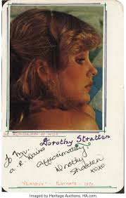 Born in vancouver, bc, canada, she grew up in a rough neighborhood, and worked at a local dairy queen. Dorothy Stratten Autograph With Photo A White 3 5 X 5 5 Card Lot 21464 Heritage Auctions