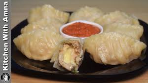 Cheesy Chicken Momos Recipe Without Steamer With Momos Chutney By Kitche Momos Recipe Momos Chutney Cheesy Chicken