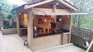 Wooden Garden Gazebo Barbecue Bbq Wood Fired Pizza Oven Outdoor Kitchen Wooden Garden Gazebo Bbq Gazebo Backyard Gazebo