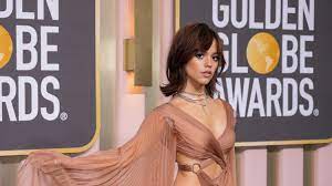 Jenna Ortega Draped Herself in Sheer Pleats and Cutouts at the 2023 Golden  Globes—See Pics | Glamour