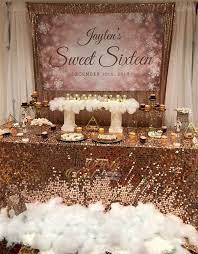 Winter Birthday Party Ideas Photo 1 Of 15 Winter Sweet 16 Party Wonderland Sweet 16 Sweet 16 Winter