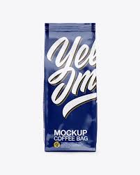 Fashion & apparel mockup 250; Glossy Coffee Bag Mockup Front View In Bag Sack Mockups On Yellow Images Object Mockups In 2020 Mockup Free Psd Free Psd Mockups Templates Bag Mockup