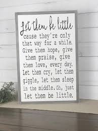 Let Them Be Little Framed Wood Sign Playroom Decor Nursery Decor Baby Shower Gift Shabby Chic Baby Shower Gifts For Boys Let Them Be Little Playroom Decor