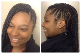 Hair stylists often see a faux hawk as a flirty balance of elegance and edginess. Desire My Natural Doing Her Hair Series Crochet Senegalese Mohawk With Freetress Braid Senegalese Twists Small