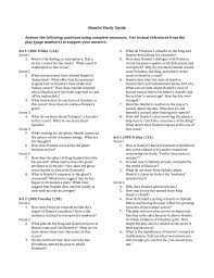 Hamlet Study Guide Answer The Following Questions Using Complete