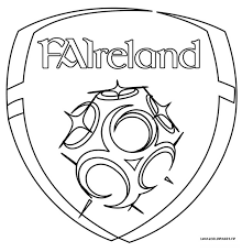 Euro 2016 Logo De L Equipe Republique D Irlande De Foot En Coloriage Coloriage Logo Football Logos