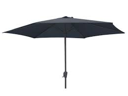 garden plus parasol 3m avec manivelle gris hubo