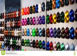 Car Metallic Paint Samples Stand With Examples Of Glowing