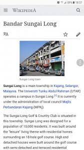 The sungai long golf & country club is situated in this township. Sungai Long Is Under Cheras Or Kajang