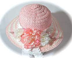 Girl S Easter Bonnet Tea Party Hats Pink Flower Girl Etsy Girls Easter Bonnet Tea Party Hats Easter Bonnet