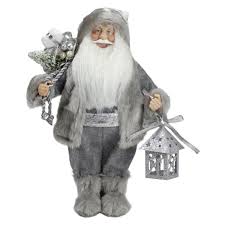 ✅ browse our daily deals for even more savings! 12 Gray And White Standing Santa Claus Christmas Figurine With Bag And Lantern Walmart Com Walmart Com