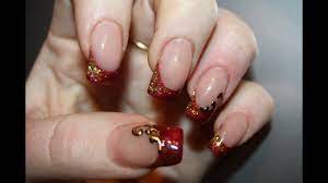 17 best ideas about faux ongles gel on pinterest | faux ongles en. Pose De Noel Magnifique Rouge Degrade De Paillette Or Et Gel Foil Youtube