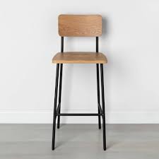 Or, take a minimalist route with black counter height stools and chairs. Wood Steel Bar Stool Black Hearth Hand With Magnolia Target