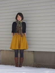 Black And Yellow Skirt Outfit Love It Yellow Skirt Outfits Skirt Outfits Fall Mustard Skirt Outfit