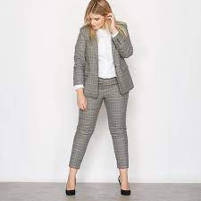 Conjunto Principe De Gales Blazer 7192800 E Calcas 7192819 Em Laredoute Pt Mode Pour Les Rondes Look D Automne Mode