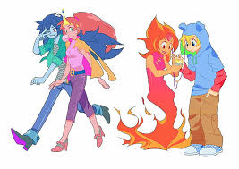 Bubbline is the femslash ship between marceline abadeer and princess bubblegum from the adventure time fandom. Hd Wallpaper Princess Bubblegum Marceline The Vampire Queen Finn The Human Flame Princess Cartoon Adventure Time Wallpaper Flare