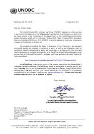 Separate and relevant cover letter for each position for which you are applying. Invitation To The Conference Of States Parties To The United Nations Convention Against Corruption Education Charter International