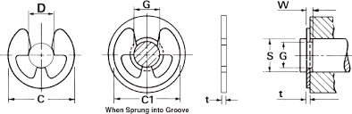 e rings e type snap rings arcon ring