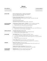 resume template internship resume