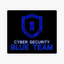 Cyber Security Blue Team Shield And Matrix Rain Black Bg Sticker By Fast Designs Team Blue Cyber Security Cyber
