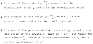 The Sum And Product Of The Roots Of A Cubic Equation