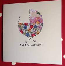 Congratulations New Baby Card Fabric Cards Baby Cards Handmade Baby Congratulations Card