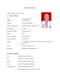 Text of contoh format penulisan biodata. 17 Biodata Penulis Pdf