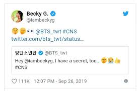 Check spelling or type a new query. Bts Becky G Drop A Few Secret Exchanges On Twitter Park Jimin Amino