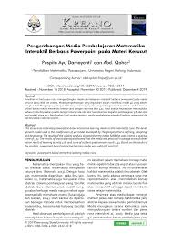 Pengaruh penggunaan multimedia interaktif terhadap kemampuan pemahaman konsep matematika siswa. Pdf Pengembangan Media Pembelajaran Matematika Interaktif Berbasis Powerpoint Pada Materi Kerucut