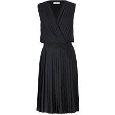 Day Birger Et Mikkelsen Ridge Pleated V Neck Dress Black Knee Length Dress Black Evening Dresses Black Evening Gown