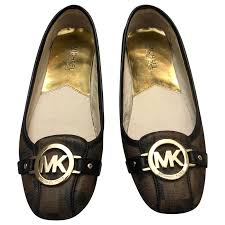 Receive free delivery and returns on every order. Michael Kors Michael Kors Ballerinas Ballet Flats Leatherette Brown Ref 124352 Joli Closet