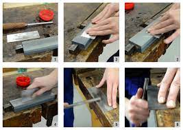 When you use hand tools as much as he does, you get pretty good at sharpening. File Sharpening Of Card Scraper 2 Jpg Wikimedia Commons