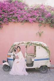 This Whimsical Pink Wedding Dress Will Make You Reconsider Wearing White Guatemala Wedding Wedding Wedding Dress Inspiration