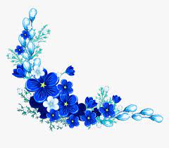 Pin amazing png images that you like. Blue Flower Leaves Border Transparent Background Floral Border Hd Png Download Kindpng