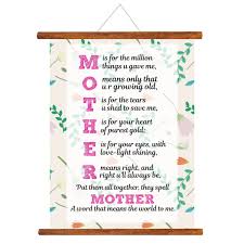 Their children are their most precious gift. Yaya Cafe Mothers Day Greeting Cards Floral Loving Mom Scroll Card For Mom Wall Hanging Decor Mom Birthday Gifts 15x20 Inches Buy Online In Morocco At Desertcart Ma Productid 76189857