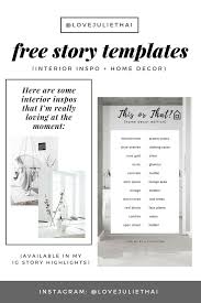 Instagram Story Template Home Decor Interior Design Template By Lovejuliethai Interior Design Template Interior Design Presentation Snapchat Template