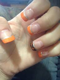 Acrylic Black And Orange Halloween Nails Pin By Heather Rounsville On Fall Fashion Halloween Acrylic Nails Toe Nails Halloween Nails