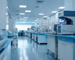 Image of modern medical laboratory with advanced equipment
