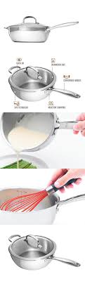 Oxo Good Grips Tri Ply Stainless Steel Pro 3 5qt Covered Saucepan Good Grips Stainless Steel Stainless