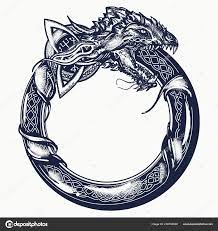 A symbol in the form of a snake biting its own tail, used especially in ancient egypt. Vektorgrafiken Ouroboros Vektorbilder Ouroboros Depositphotos