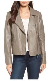 Halogen Leather Moto Jacket Light Grey Leather Jackets Women Jackets Black Leather Moto Jacket