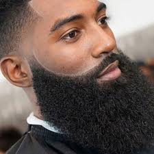 Men's Beard Unit Afro Kinky Curl Full Beard For Black Men Heavy Density